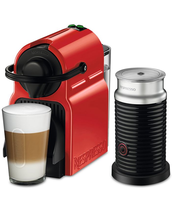 Nespresso Breville Inissia Red SingleServing Espresso Maker Macy's