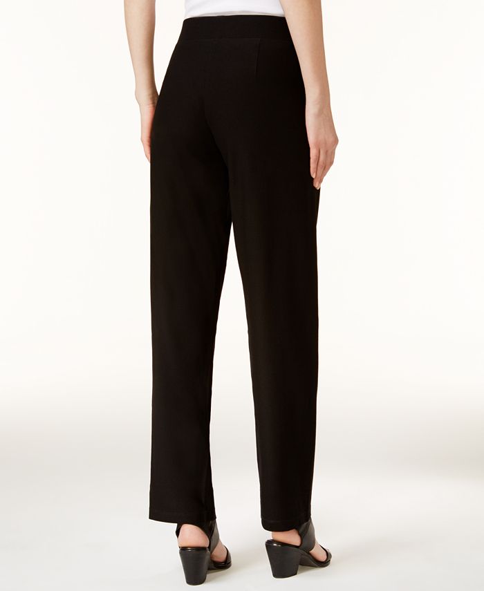 Eileen Fisher Washable Crepe Straight-Leg Pants, Regular & Petite - Macy's