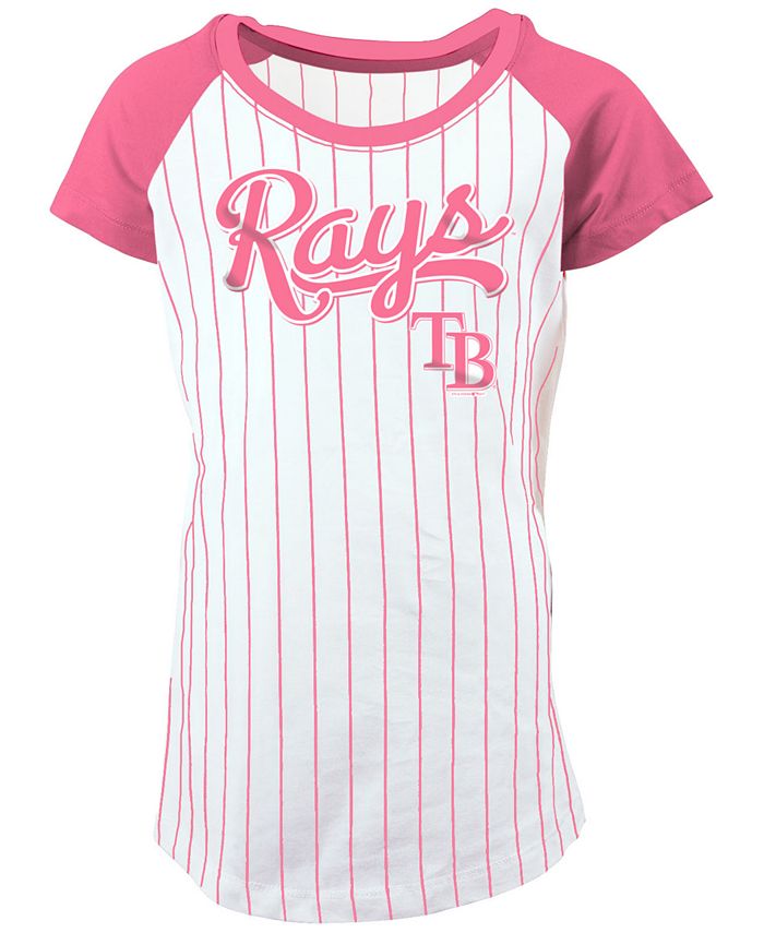 New Era Women's Tampa Bay Rays Pinstripe V-Neck T-Shirt - Macy's