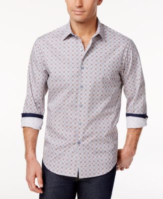 Tasso Elba Men's 100% Cotton Long-Sleeve Shirt, Created for Macy's - Macy's