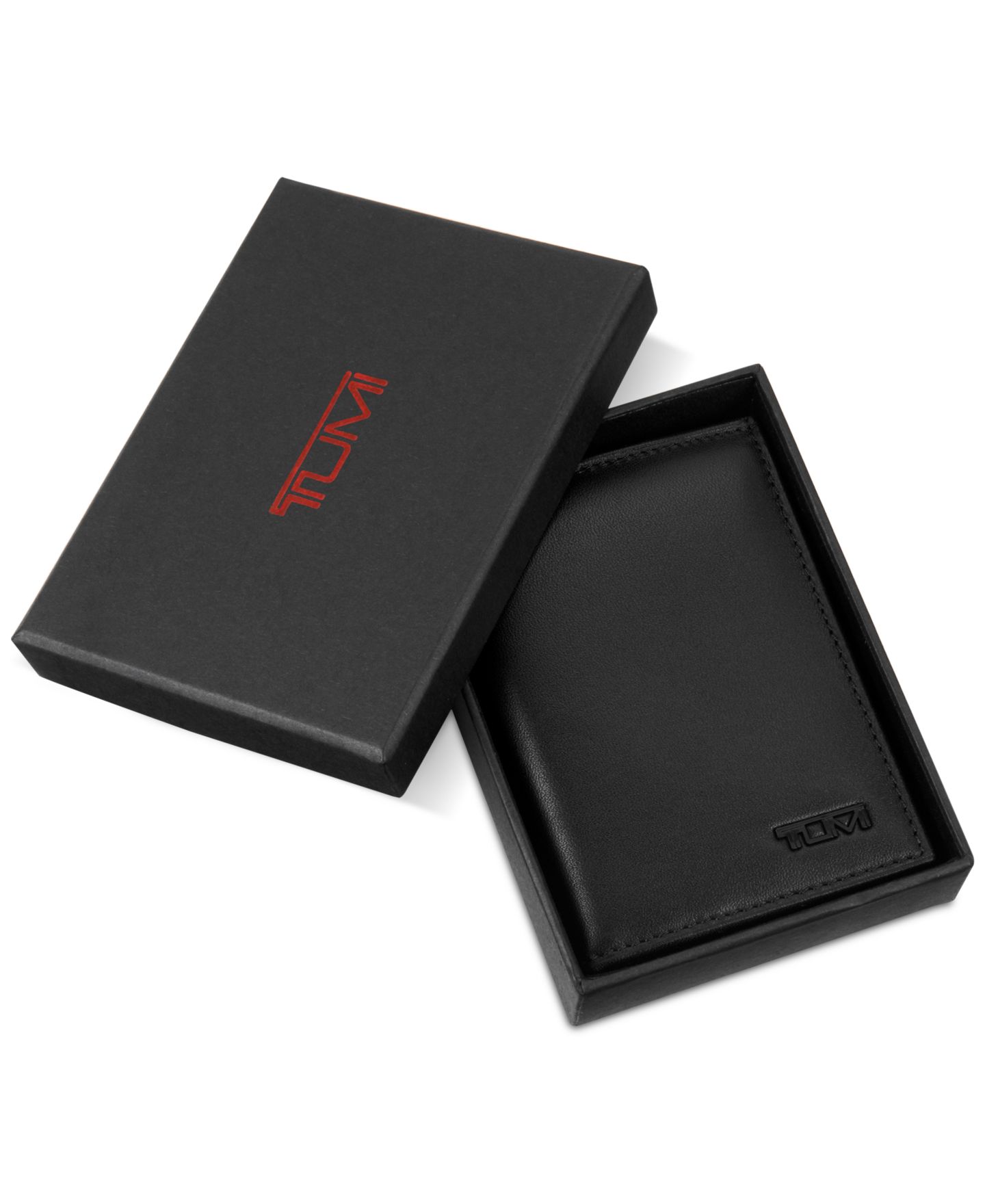 Мужские кошельки Tumi Nappa Leather L-Fold ID Passcase, цвет: Чёрный — фото 4