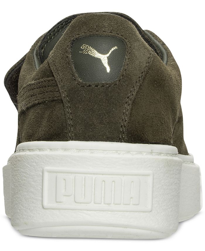 Puma Women's Suede Platform Strap Casual Sneakers from Finish Line - Macy's
