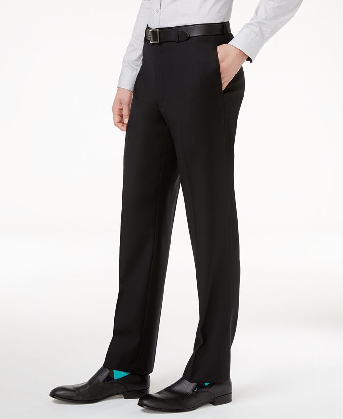 Calvin Klein Black Solid Big and Tall Modern Fit Pants Macy's