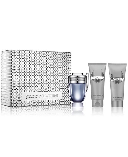 Paco Rabanne Men's 3-Pc. Invictus Gift Set & Reviews - All Cologne ...