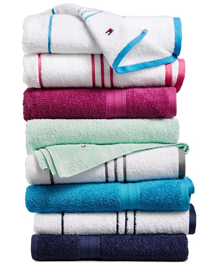 leje nåde Grønthandler Tommy Hilfiger Home All American II Cotton Stripe Bath Towel, Created for  Macy's - Macy's
