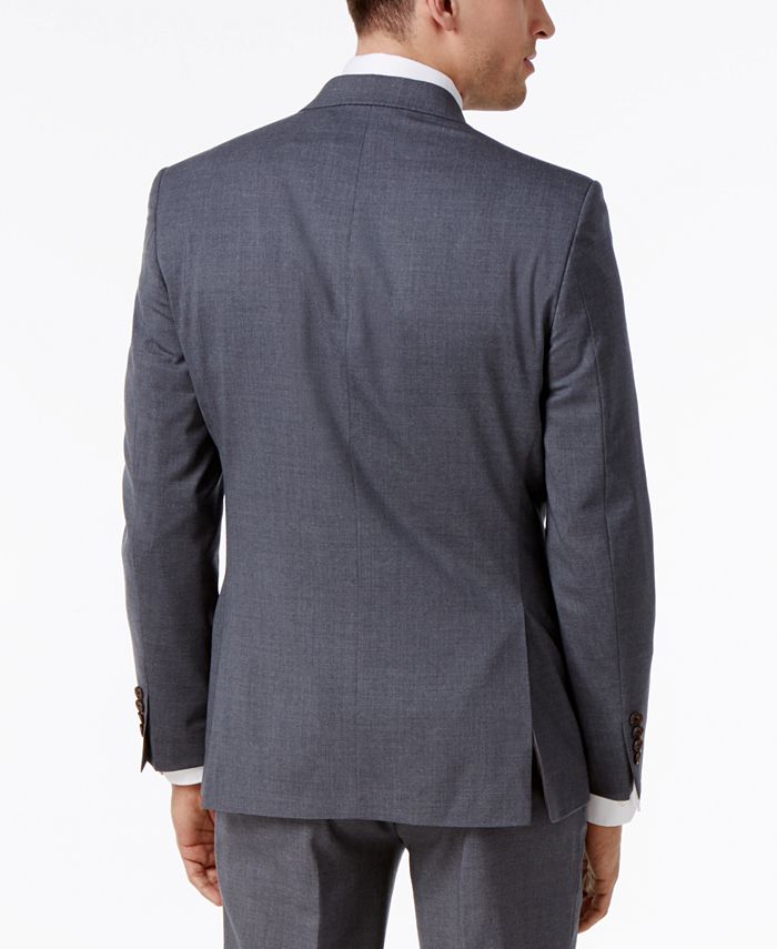 Lauren Ralph Lauren Medium Gray Solid Total Stretch Slim-Fit Jacket ...