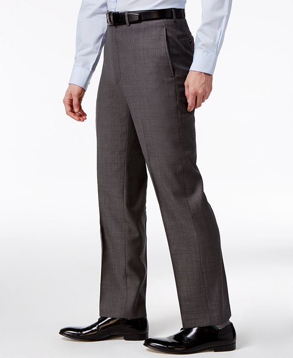Calvin Klein Pants Charcoal Pindot 100% Wool Modern Fit Suit Pants ...
