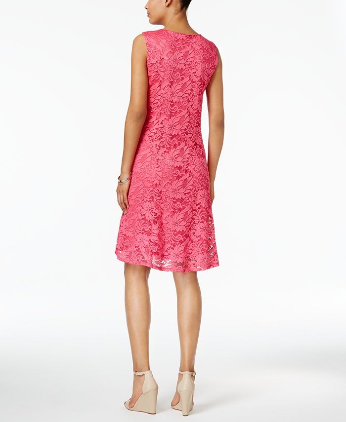 JM Collection Petite Lace A-Line Dress - Macy's