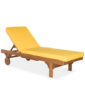 Safavieh Jenne Outdoor Lounge With Side Table In Yellow
