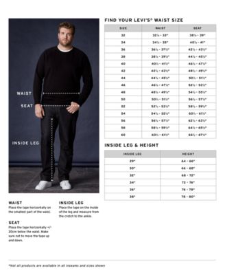 Levi 501 Jeans Size Chart