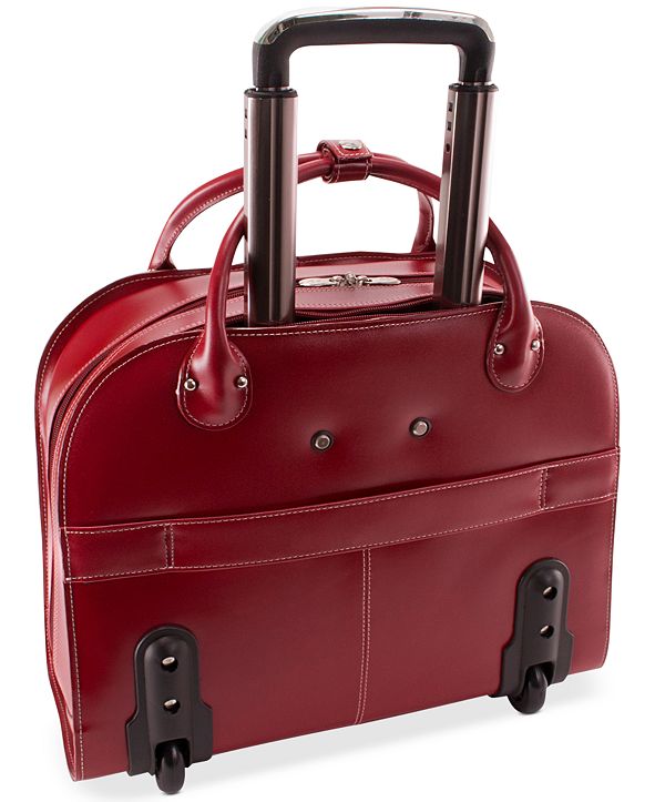 McKlein Edgebrook Leather Wheeled Laptop Briefcase & Reviews Laptop