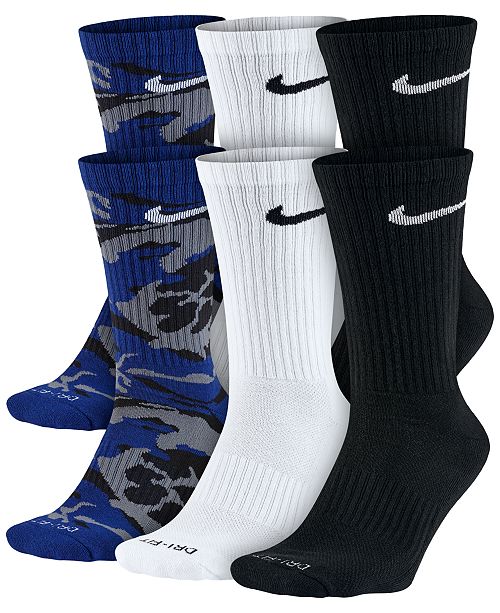Nike Men's Dry Cushioned Crew Socks 6Pack & Reviews Underwear