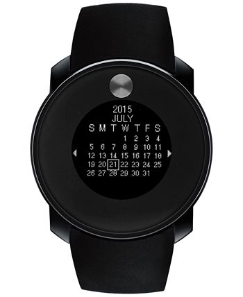 Movado Men s Digital Bold Touch Black Silicone Strap Watch 46mm