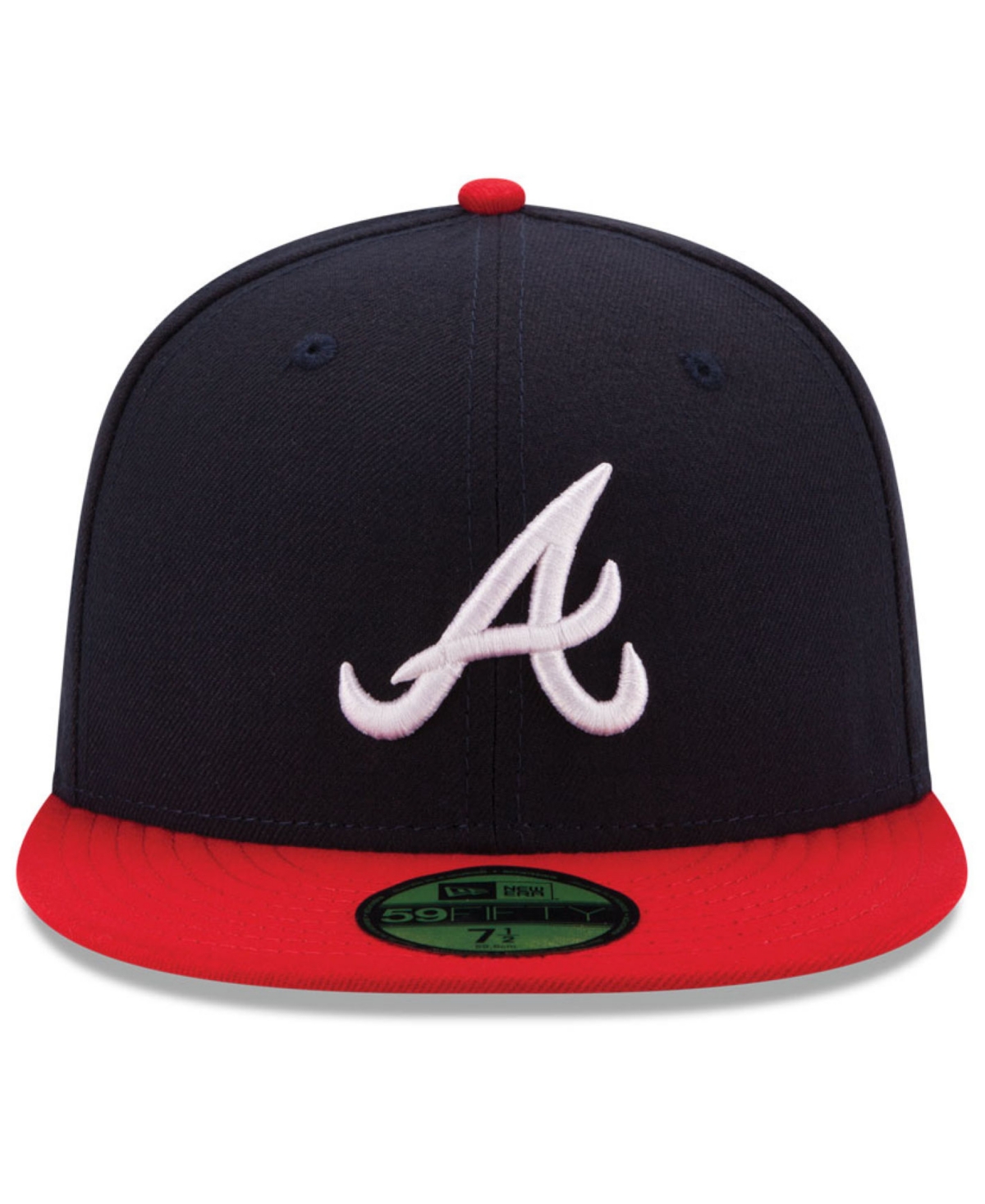 Shop New Era Big Boys And Girls Atlanta Braves Authentic Collection 59fifty Cap In Navy,red