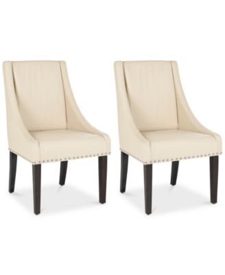 Safavieh - Watnee Set of 2 Nailhead Trim Side Chairs, Quick Ship