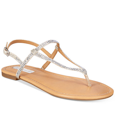 I.N.C. Women's Macawi Embellished Flat Sandals, Created for Macy's ...