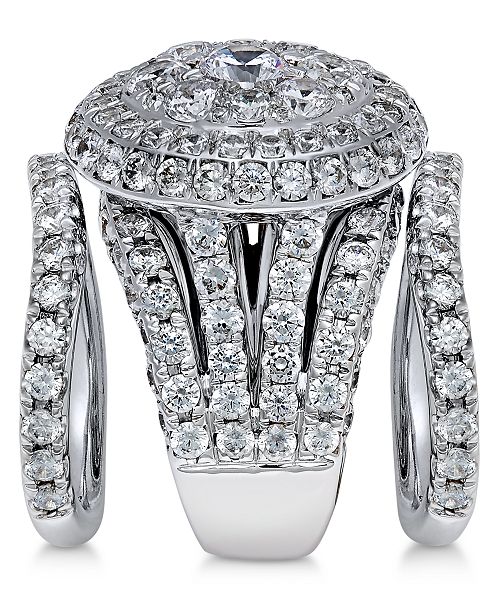 Macy's Diamond Round Cluster Bridal Set (7 ct. t.w.) in 14k White Gold