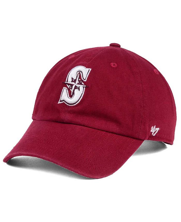 '47 Brand Seattle Mariners Cardinal and White Clean Up Cap & Reviews ...