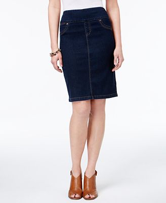 Style & Co Petite Ella Pull-On Denim Skirt, Created for Macy's - Skirts ...