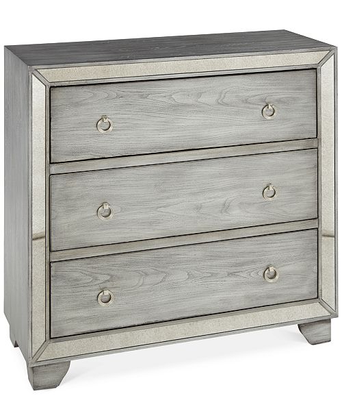 Furniture Mykel 3 Drawer Mirrored Chest Reviews Furniture Macy S