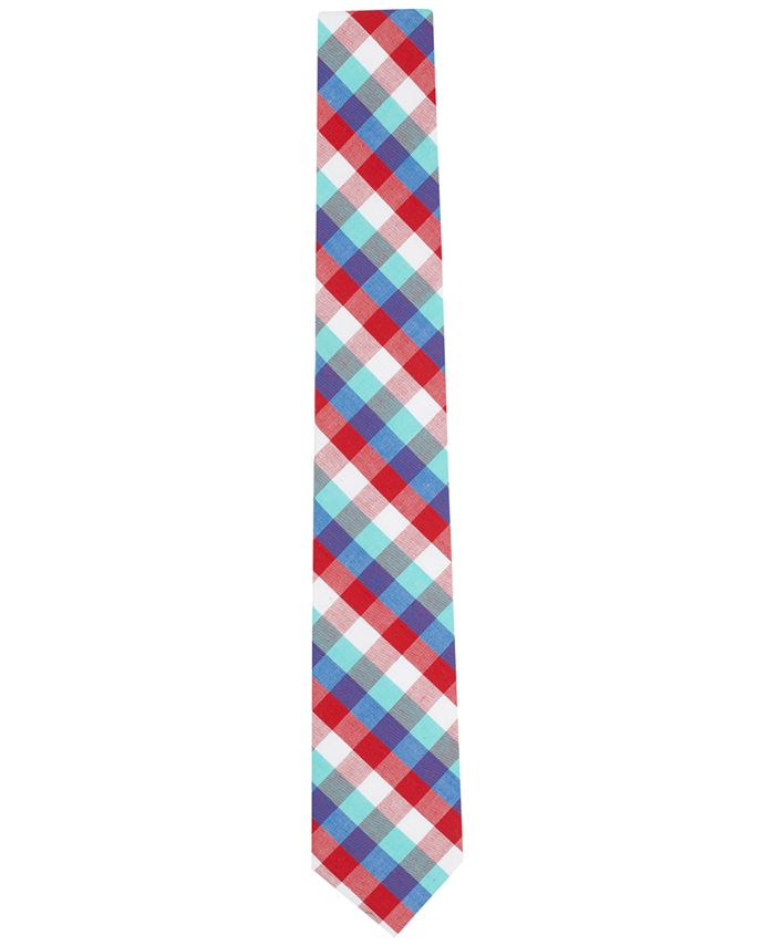Bar III Men's Heywood Check Skinny Tie, Created for Macy's Macy's