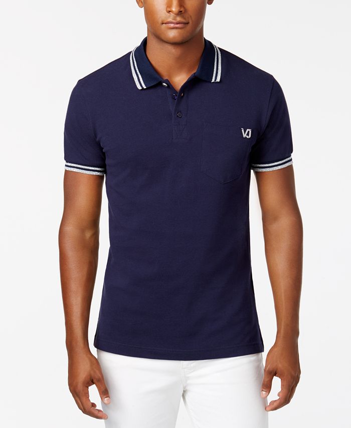 Versace Men's Embroidered Tiger Logo Polo Shirt - Macy's