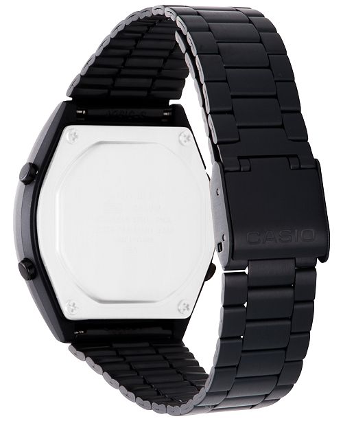 Casio Men S Digital Vintage Black Stainless Steel Bracelet Watch 39x39mm B640wb 1bmv Reviews Watches Jewelry Watches Macy S