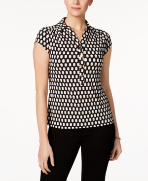 Charter Club Print Polo Top, Only at Macys