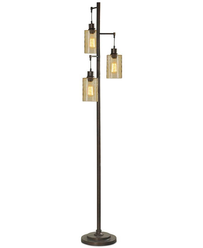 StyleCraft Home Collection - Dimpled Glass Floor Lamp