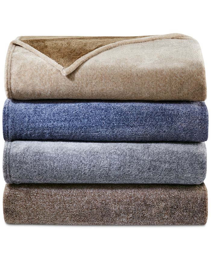 Woolrich Reversible Heathered Plush Twin Blanket Macy's