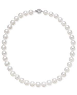 image of Cultured White South Sea Pearl (8mm - 12mm) Graduated Collar Necklace