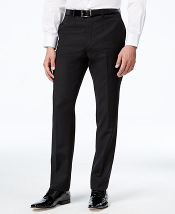 Tommy Hilfiger Black Classic-Fit Tuxedo Pants - Macy's