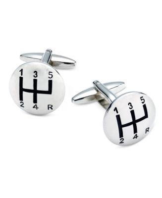 Silver Gear Shift Cufflinks