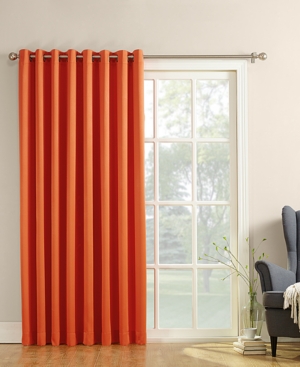 Sun Zero Grant Solid Grommet Curtain Panel, 100" X 84" In Tangerine