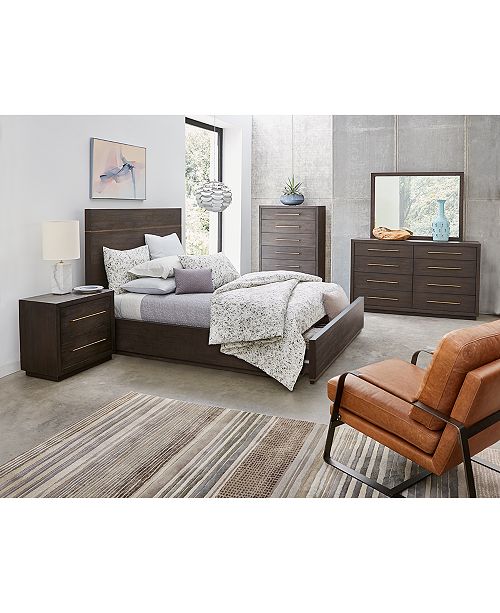 Cambridge Storage Platform Bedroom Furniture 3 Pc Set Queen Bed Chest Nightstand Created For Macy S