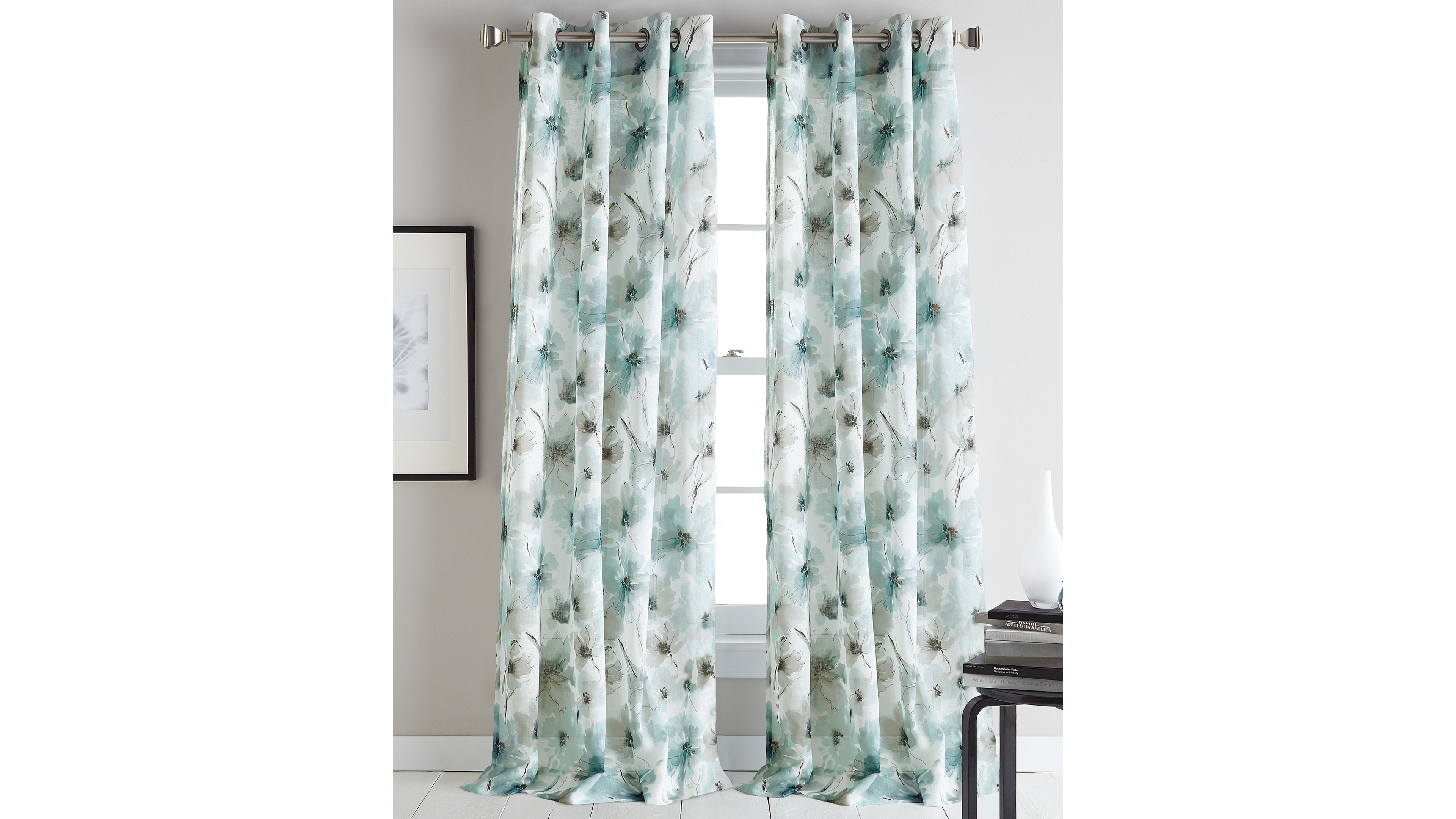 Modern Bloom 50" x 63" Curtain Panel