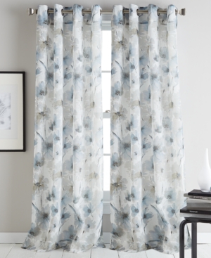 Dkny Modern Bloom 50" X 84" Curtain Panel In Linen