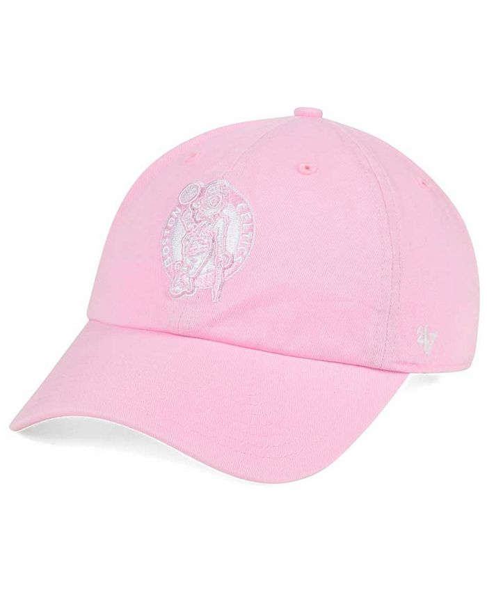 '47 Brand Women's Boston Celtics Petal Pink CLEAN UP Cap - Macy's