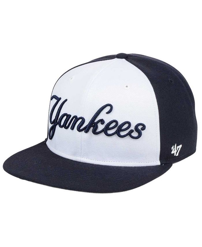 47 Brand New York Yankees Black White CLEAN UP Cap - Macy's