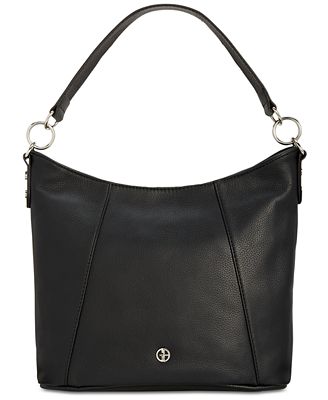 Giani Bernini Pebble Leather Hobo, Created for Macy's - Handbags ...