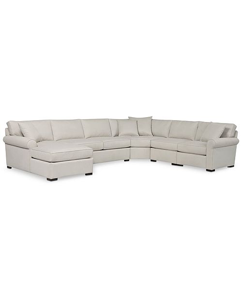 Furniture Astra 5 Pc Fabric Sectional With Chaise Created For