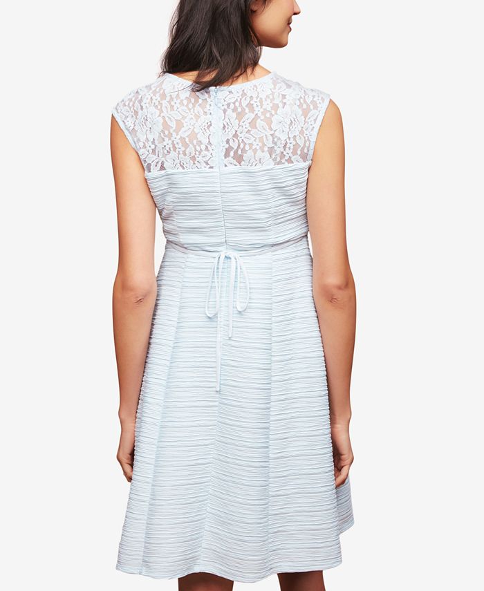 Taylor Maternity Lace-Trim A-Line Dress - Macy's