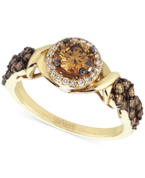 image of Le Vian Chocolatier Diamond (9/10 ct. t.w.) Engagement Ring in 14k Gold