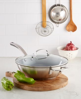 Martha Stewart Collection - 4-Qt. Ceramic-Coated Chef's Pan