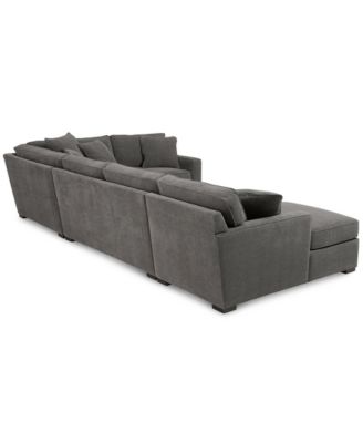 Radley 4-Pc. Fabric Chaise Sectional Sofa with Wedge Piece, Created for Macy's