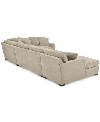 Radley 4-Pc. Fabric Chaise Sectional Sofa with Wedge Piece, Created for Macy's