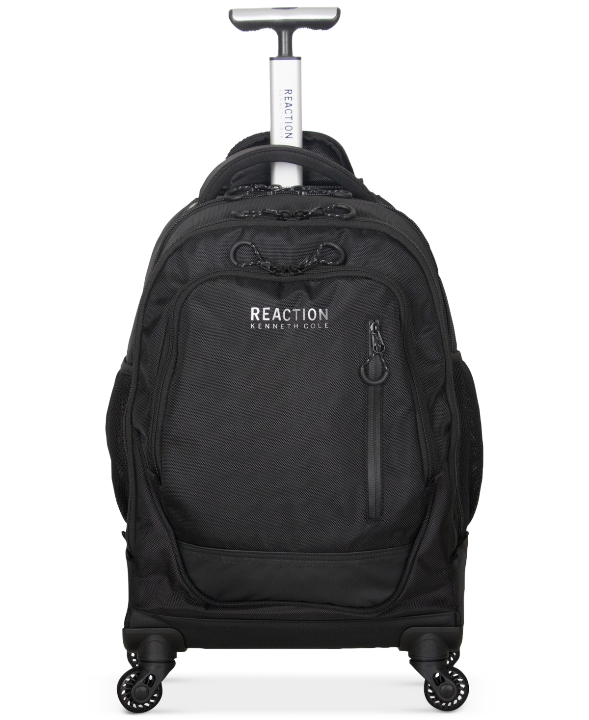 Dual Compartment 4-Wheel 17" Laptop Backpack - Black