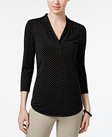 Printed V-Neck Top, Created for Macy's