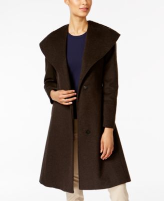 missy asymmetrical belted wool blend coat