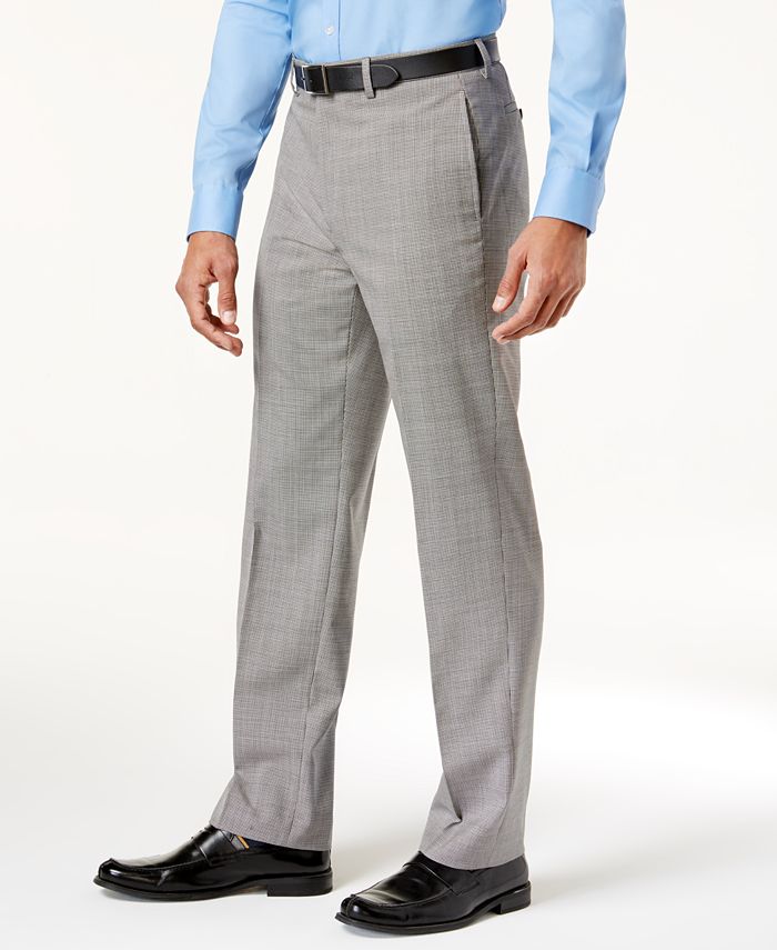 Lauren Ralph Lauren Check 100% Wool Flat-Front Dress Pants - Macy's